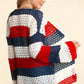 Haptics Full Size Open Front Long Sleeve Stripe Cardigan