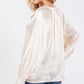 SAGE + FIG Notched Long Sleeve Blouse