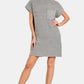 Zenana Short Sleeve Sweater Mini Dress