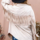 And The Why Full Size Fringe Back Detailed Button Down Shacket