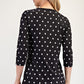 Celeste Full Size Polka Dot Round Neck Three-Quarter Sleeve T-Shirt