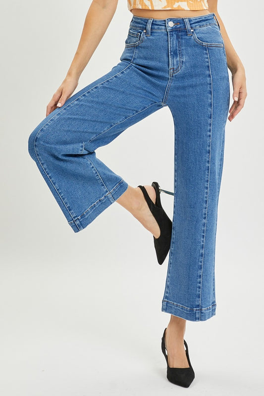 Risen Full Size High Rise Wide Leg Jeans
