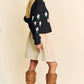 Davi & Dani Floral Pattern Button Down Cardigan