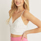 Love Tree Textured Lace Crop Cami