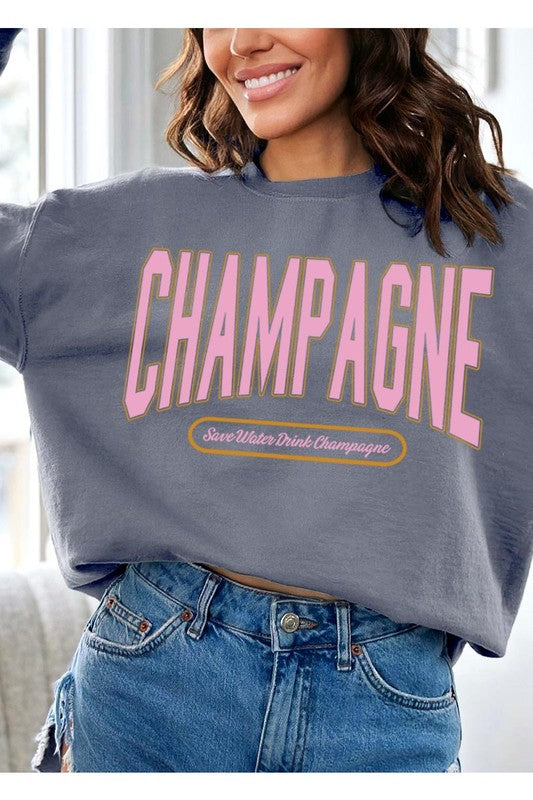 Champagne Drink Graphic Sweatshirts