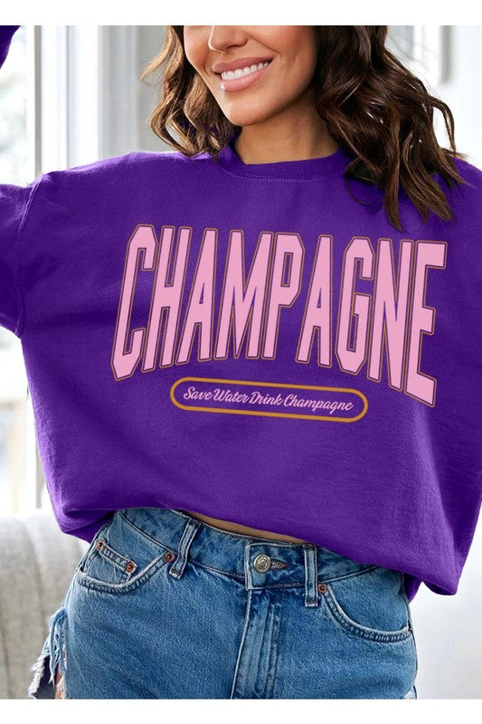 Champagne Drink Graphic Sweatshirts