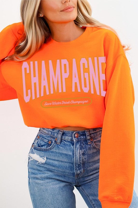 Champagne Drink Graphic Sweatshirts