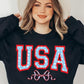 USA Ribbon Graphic Fleece Sweatshirts