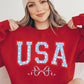 USA Ribbon Graphic Fleece Sweatshirts