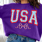 USA Ribbon Graphic Fleece Sweatshirts