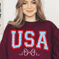 USA Ribbon Graphic Fleece Sweatshirts