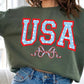 USA Ribbon Graphic Fleece Sweatshirts