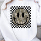 Retro Camo Smiley Face Plus Fleece Sweatshirts