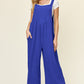 Double Take Full Size Texture Sleeveless Wide Leg Overall