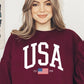 USA Est 1776 Graphic Fleece Sweatshirts