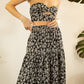 Twist Crop Top And Tiered Maxi Skirt Set