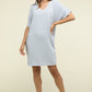 Woven Airflow V Neck T-Shirt Dress with Pockets