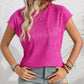 Round Neck Cap Sleeve Blouse