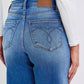 Judy Blue Full Size Distressed High Waist Wide Leg Jeans