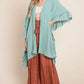 Wide sleeves ruffle kimono KRT1650-1