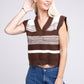 Striped Pattern Sweater Vest