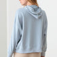 Le Lis Half Zip Drawstring Mock Neck Hoodie