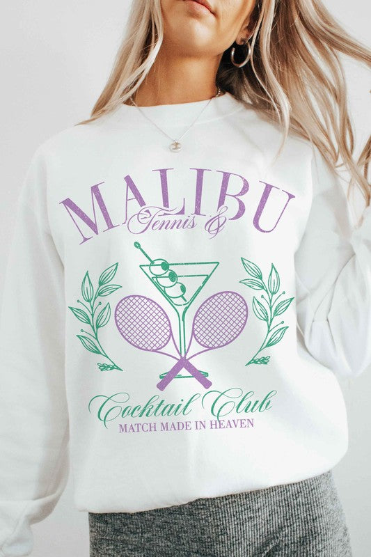 Malibu Tennis and Cocktail Club Graphic Sweatshirt