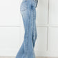 Melia High Rise Side Seam Detail Wide Leg Jeans