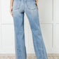 Melia High Rise Side Seam Detail Wide Leg Jeans