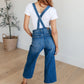 Priscilla High Rise Crop Wide Leg Denim Overalls