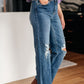 Rose High Rise 90's Straight Jeans in Dark Wash