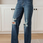 Rose High Rise 90's Straight Jeans in Dark Wash