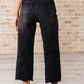 Ryan High Rise Button Fly Wide Leg Crop Jeans