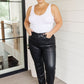 Tanya Control Top Faux Leather Pants in Black