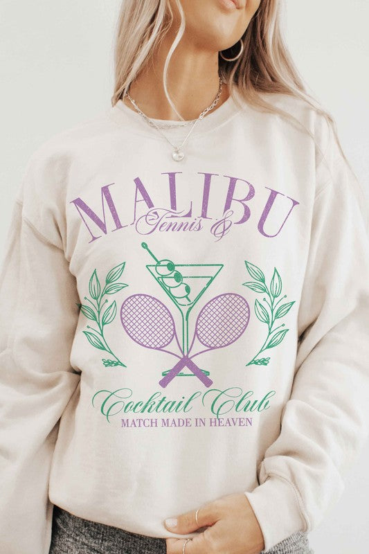 Malibu Tennis and Cocktail Club Graphic Sweatshirt