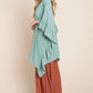 Wide sleeves ruffle kimono KRT1650-1