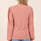 Mittoshop Round Neck Long Sleeve Rib Knit Top