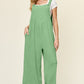 Double Take Full Size Texture Sleeveless Wide Leg Overall