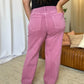 RFM Full Size High Rise Garment Dye Wide Leg  Jeans