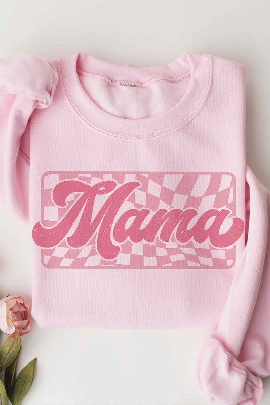 Checkered Mama Graphic Sweatshirt