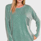 Zenana Ribbed Striped Long Sleeve T-Shirt