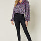 Double Take Full Size Printed Long Sleeve Blouse