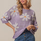 BiBi Floral Pattern Slit Sweater