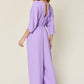 Double Take Full Size Half Sleeve Wide Leg Jumpsuit