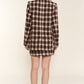 And The Why Full Size Plaid Brushed One Button Blazer