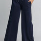 Umgee Drawstring Wide Leg Pants with Pockets