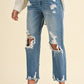 Annie Wear Distressed Raw Hem Cropped Jeans