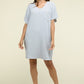 Woven Airflow V Neck T-Shirt Dress with Pockets