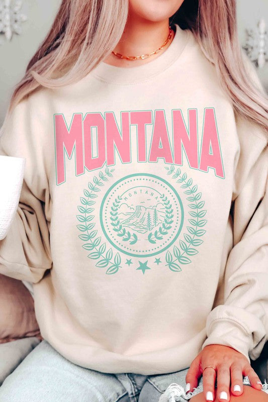 Montana State Wreath Graphic Sweatshirt