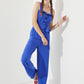 Sleeveless Adjustable Strap Button Down Jumpsuit